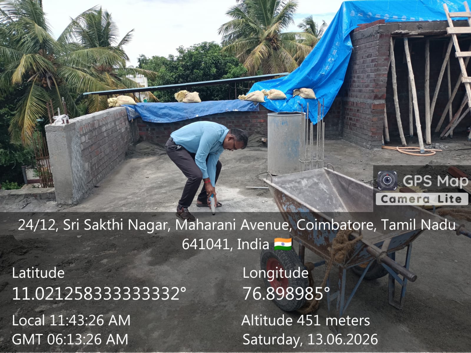 Forensic Structural Inspection of RCC Terrace Slab – Water Leakage, Cracks & Concrete Quality, Coimbatore